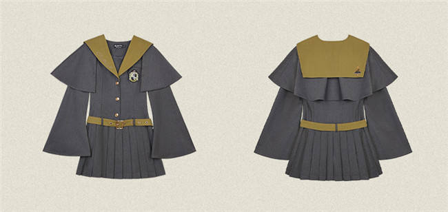Kyouko & Harry Potter Co-signed Sailor Collar Dress with Detachable Cape Harry Potter Dress