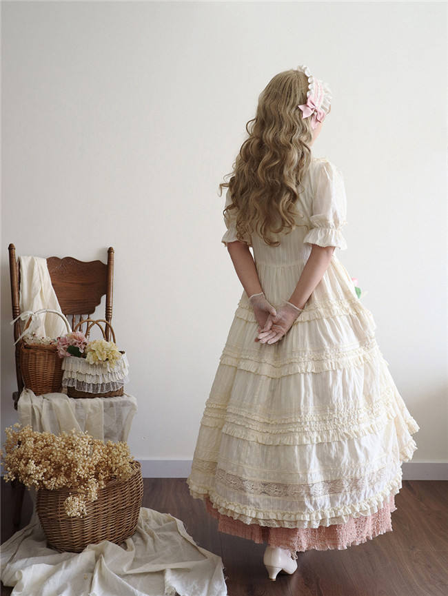 Miss Point Kitty and Rose Unicolor Lolita Dress