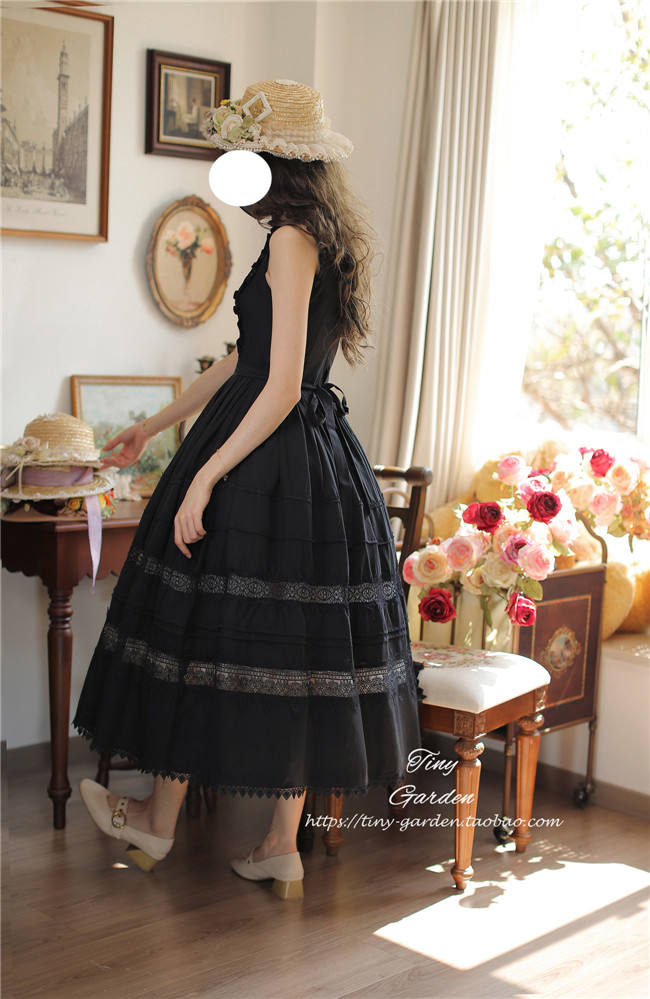 Spring Whisper Solid Color French JSK Lolita Dress