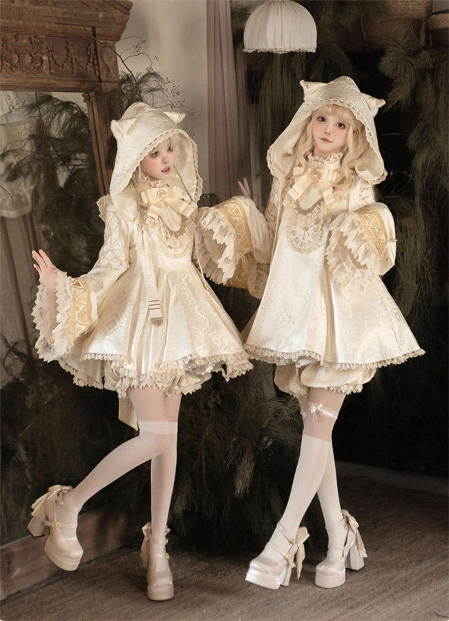 Lizbird Reincarnation of Time Doll Lolita Dress, Fake Collar, Hat and Bloomer