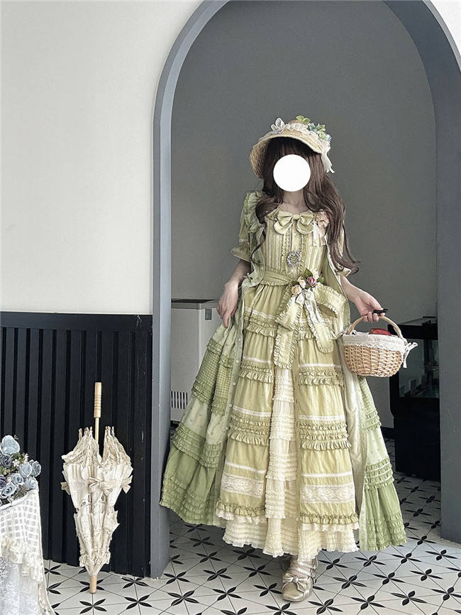 Miss Point Kitty and Rose Unicolor Lolita Dress