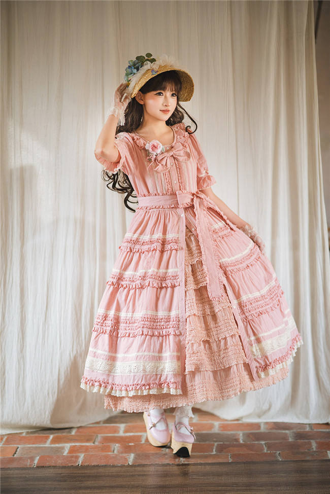 Miss Point Kitty and Rose Unicolor Lolita Dress