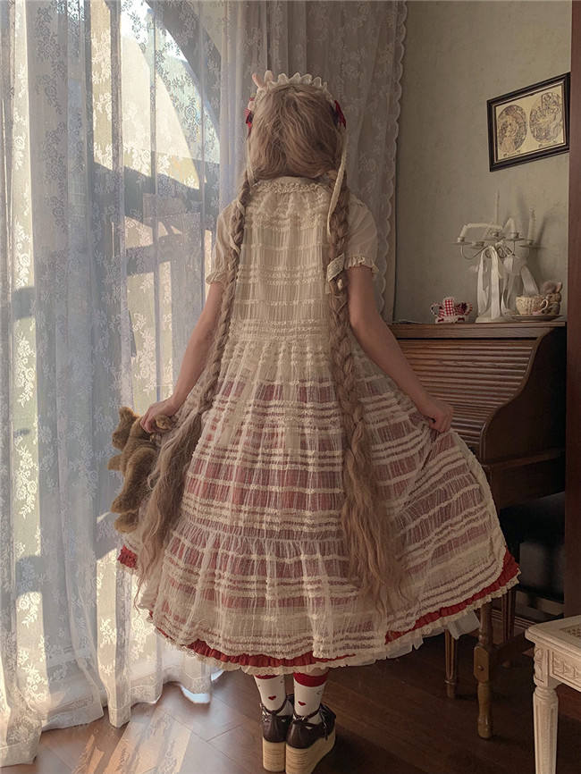 Miss Point Kitty and Rose Unicolor Lolita Skirt
