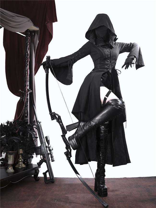 Milu Original Black Hooded Coat and One Piece