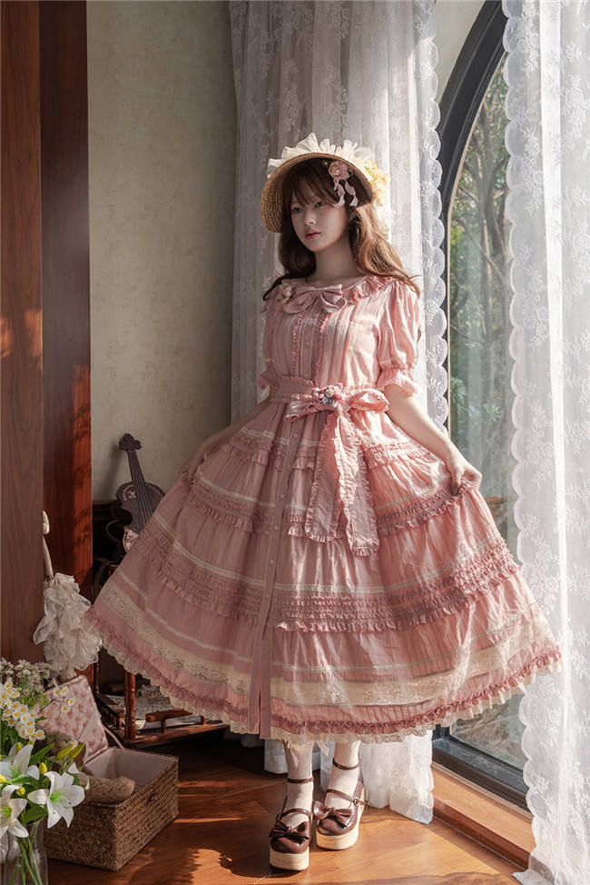 Miss Point Kitty and Rose Unicolor Lolita Dress