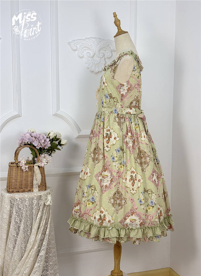 Miss Point Kitty and Rose Green Lolita Dress and Skirt