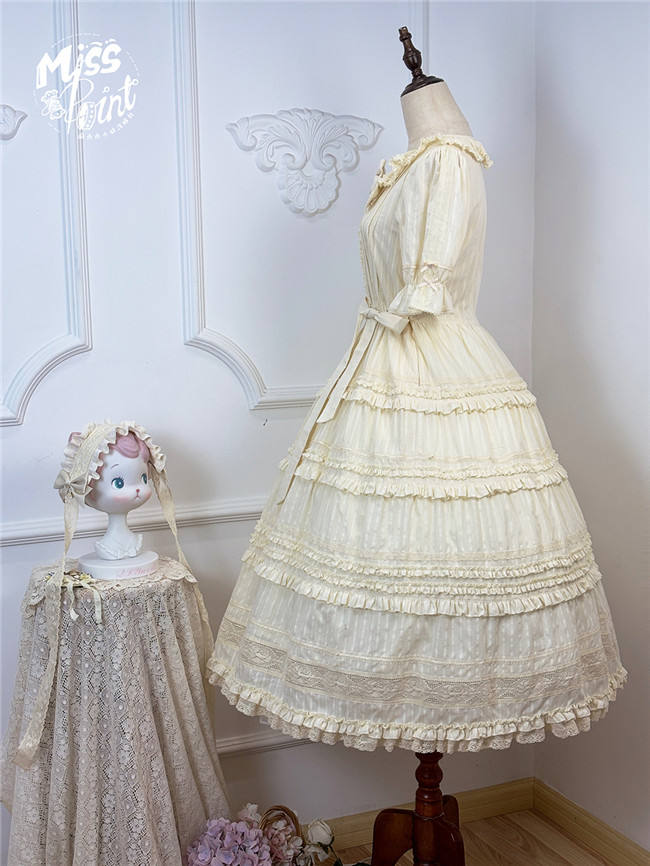 Miss Point Kitty and Rose Unicolor Lolita Dress