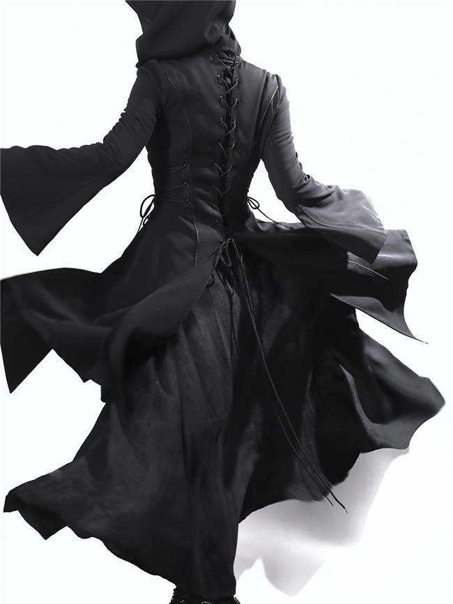 Milu Original Black Hooded Coat and One Piece