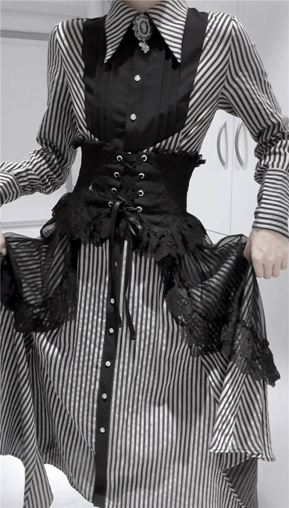 Little Dipper Astrologer Stripe Ouji Lolita Blouse