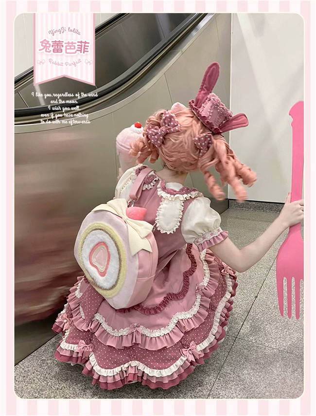 Sakurahime Rabbit Cake Sweet Lolita Dress and Hat