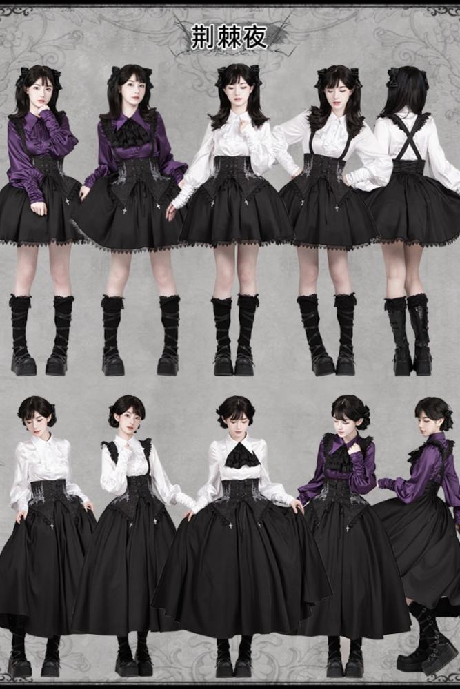 Withpuji Gothic Spring Salopette, Shirt, and Bib