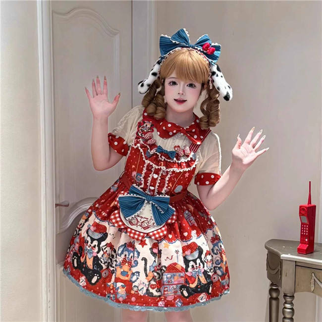 Puppy Dollhouse Sweet Lolita Dress Full Set