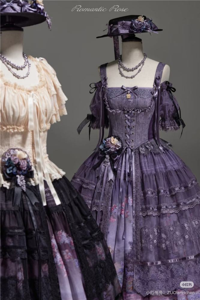 Romantic Rose Elegant Lolita Skirt, Top and Blouse