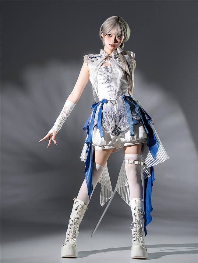 Blue Spine Lolita Jumpers, Cape and Short Pants