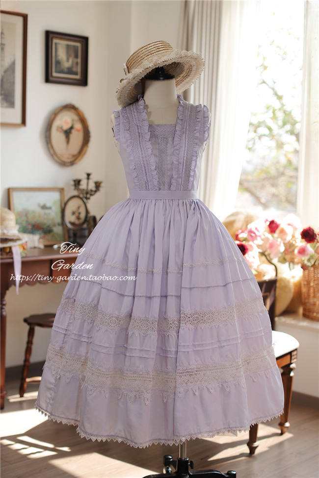 Spring Whisper Solid Color French JSK Lolita Dress