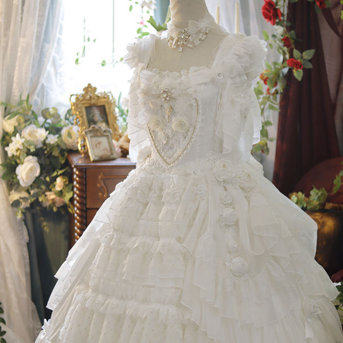 White OP Princess dress Hime Lolita Dress