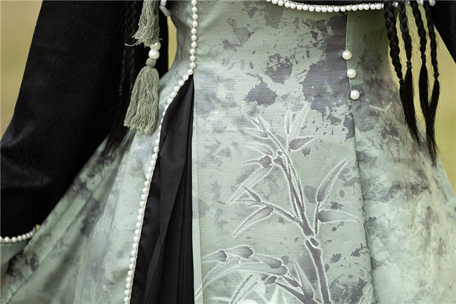 Bamboo Print Han Style Dress Set