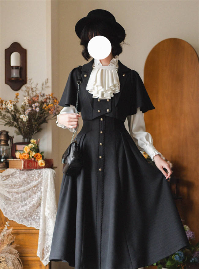 Forest Wardrobe Forest Letterhead Stripe Lolita Skirt, Coat and Blouse