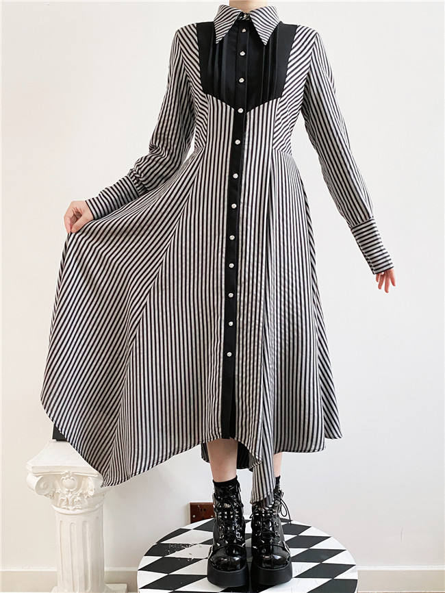 Little Dipper Astrologer Stripe Ouji Lolita Blouse