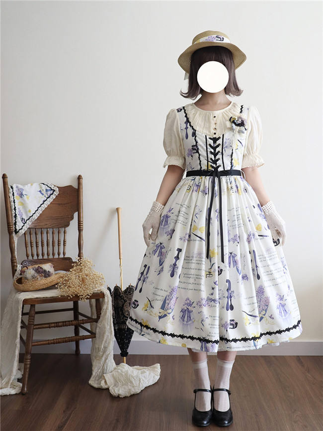 Watercolor Hyacinth Series Lolita Dress