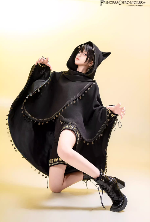 Princess Chronicles Black Cat Cape Ouji Fashion