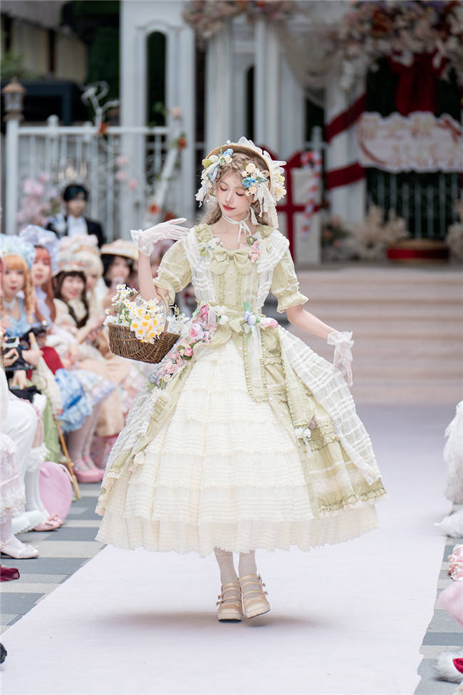 Miss Point Kitty and Rose Unicolor Lolita Dress