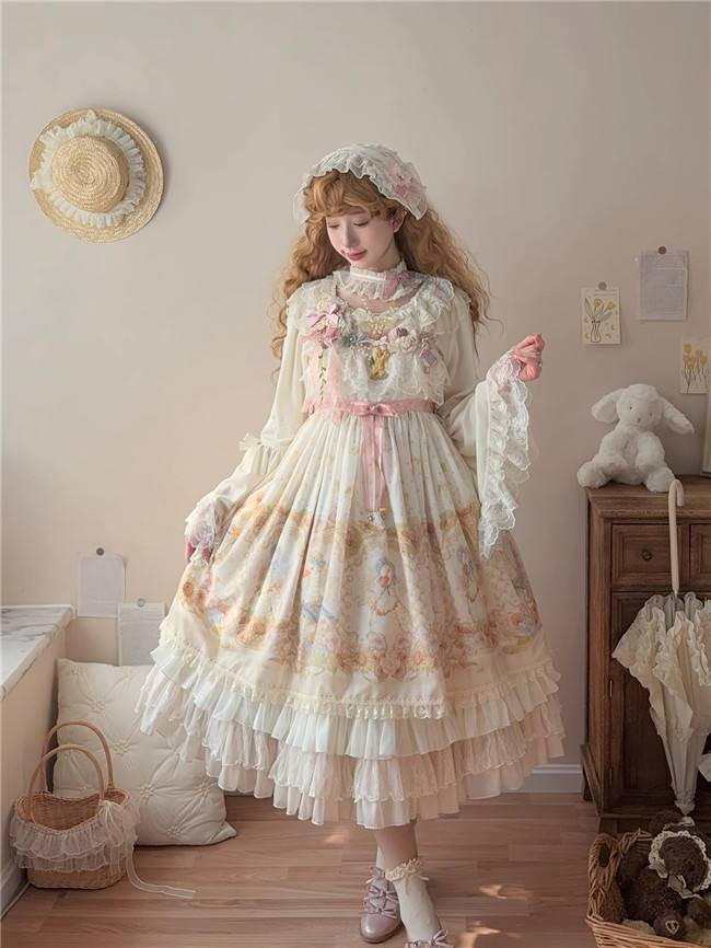 Dark Star Island Lilith's Farm Trip High Waist Lolita Jumper Dress