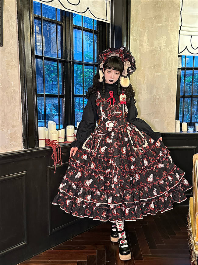 Miss Point Forest Berry Rabbit Lolita Jumper Dress
