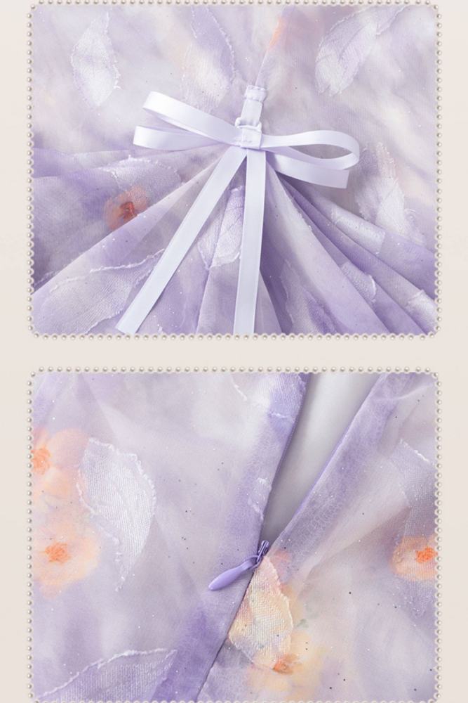 Hard Candy French Vacation Spaghetti Strap Purple Dress and Outerwear Top