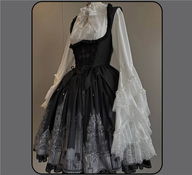 Susin Night Falls Cathedral Stained Glass Window Gothic Lolita Series