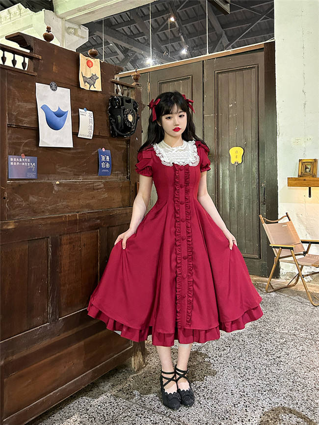 Annie Gift Plus Size Lolita Dress, Side Clip and Choker