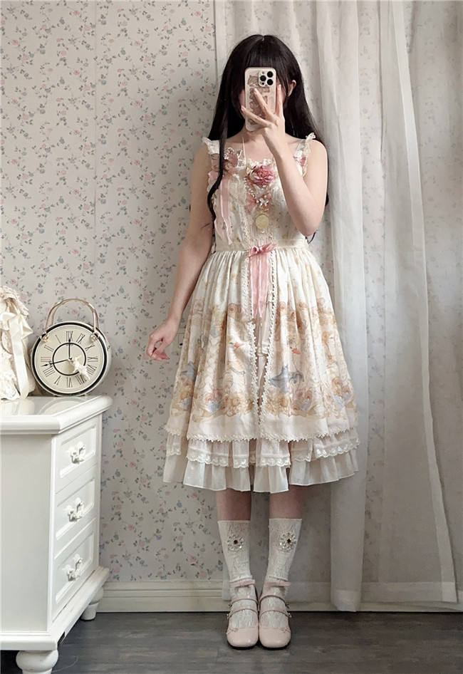 Dark Star Island Lilith's Farm Trip Front Open Lolita Dress