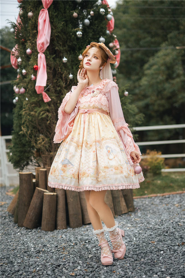 Dark Star Island Lilith's Farm Trip High Waist Lolita Jumper Dress