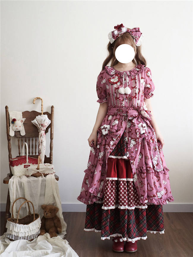 Miss Point Forest Berry Rabbit Lolita Short Sleeves Dress