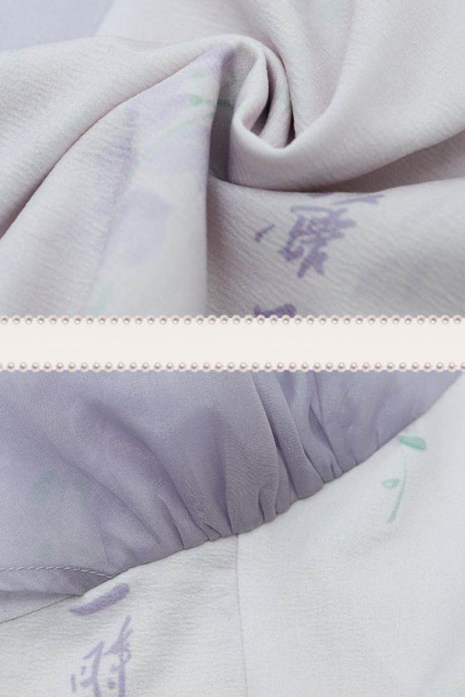 Hard Candy Plus Size Gentle Wisteria Cheongsam Long Dress