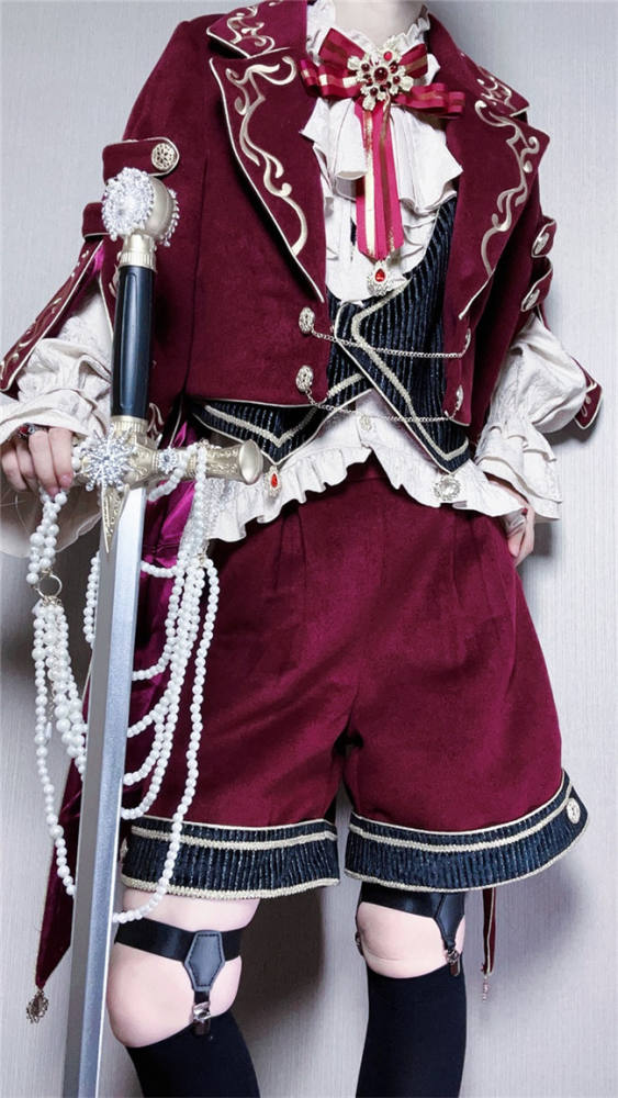 The Successor Ouji Lolita Coat, Blouse and Short Pants