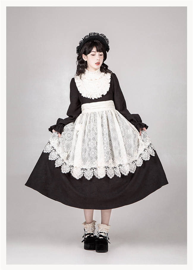 Withpuji The Twilight Choir Loose Doll Lolita Dress and Apron