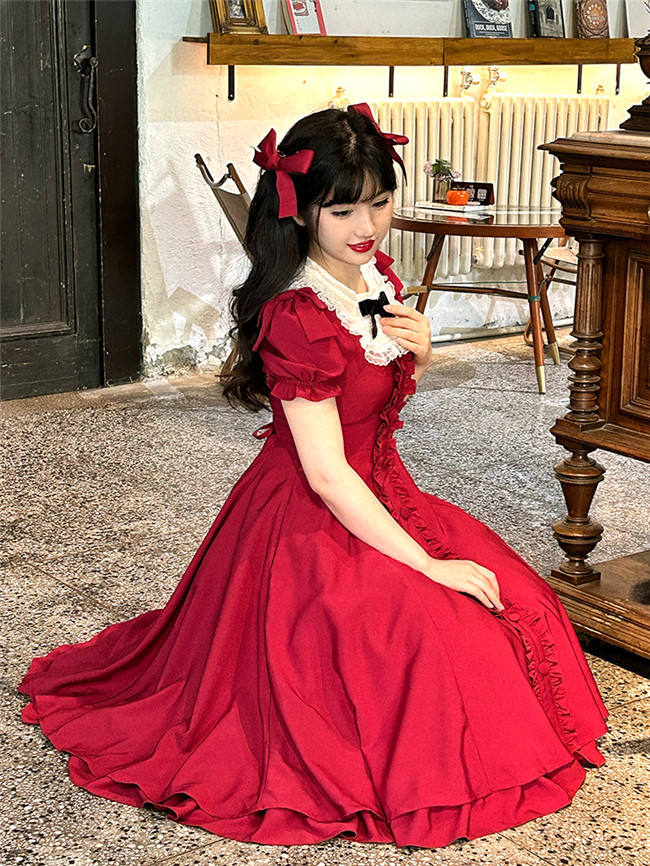 Annie Gift Plus Size Lolita Dress, Side Clip and Choker