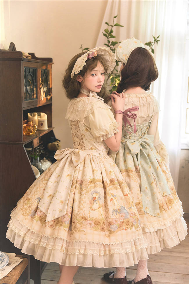 Dark Star Island Lilith's Farm Trip Front Open Lolita Dress