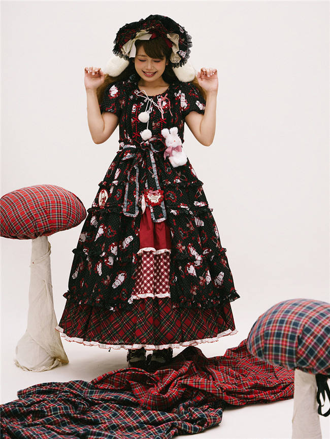 Miss Point Forest Berry Rabbit Lolita Short Sleeves Dress