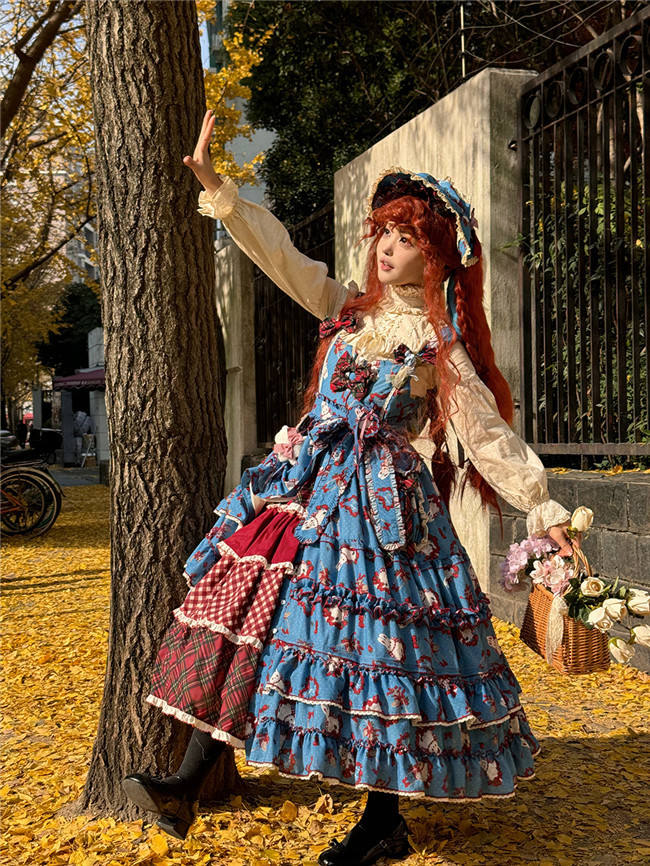 Miss Point Forest Berry Rabbit Lolita Jumper Dress