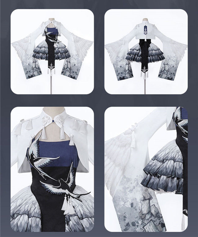 Magpie Embroidery Applique Lolita Jumper Dress and Short Coat