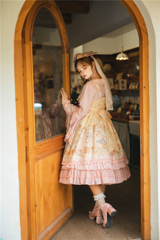 Dark Star Island Lilith's Farm Trip High Waist Lolita Jumper Dress