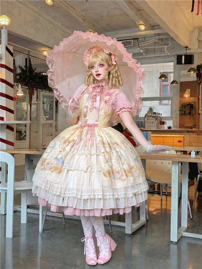 Dark Star Island Lilith's Farm Trip Front Open Lolita Dress