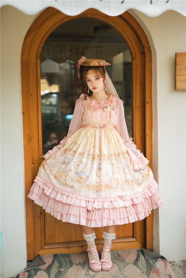 Dark Star Island Lilith's Farm Trip High Waist Lolita Jumper Dress