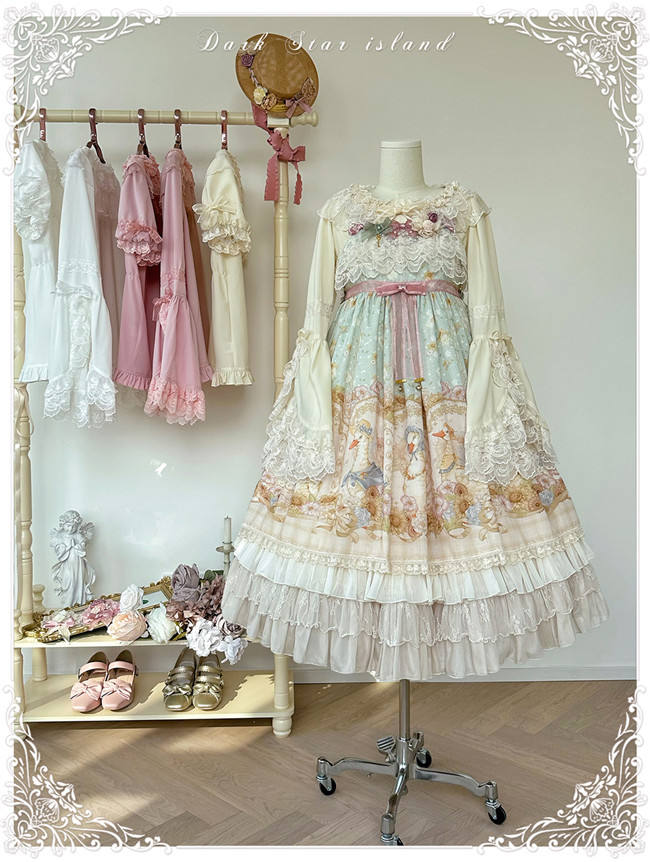 Dark Star Island Lilith's Farm Trip High Waist Lolita Jumper Dress