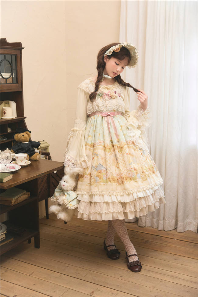 Dark Star Island Lilith's Farm Trip High Waist Lolita Jumper Dress