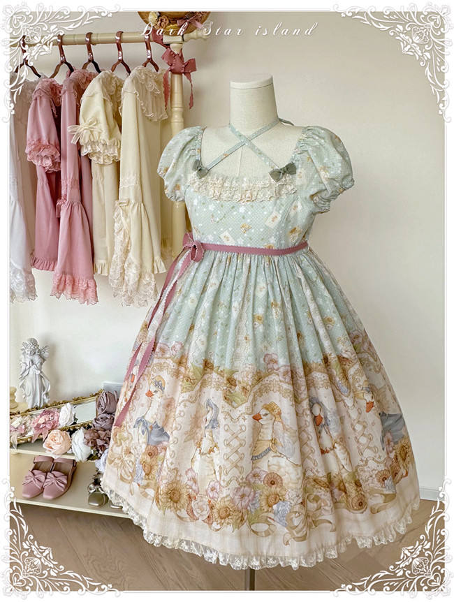 Dark Star Island Lilith's Farm Trip High Waist Lolita One Piece