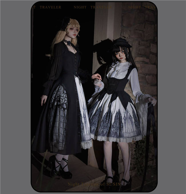 Susin Night Falls Cathedral Stained Glass Window Gothic Lolita Series