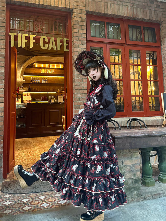 Miss Point Forest Berry Rabbit Lolita Jumper Dress